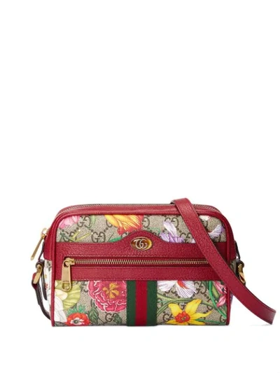 Gucci GG Flora Small Ophidia Crossbody Bag - Red Crossbody Bags