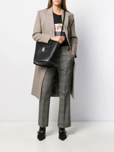 Shop Calvin Klein 205w39nyc Hanging Tag Detail Shoulder Bag In Black