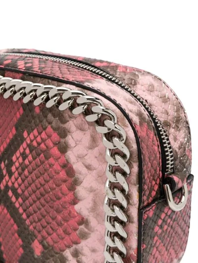 Shop Casadei Snakeskin Print Crossbody Bag In Pink
