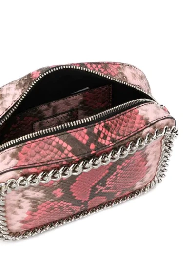 Shop Casadei Snakeskin Print Crossbody Bag In Pink