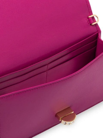 Shop Miu Miu Crystal Gold Mini-bag In Pink
