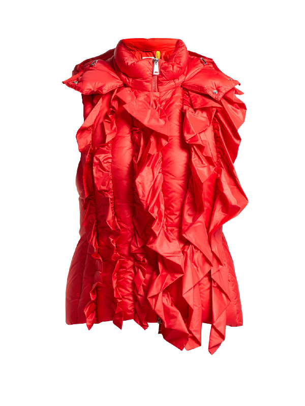 moncler gilet red