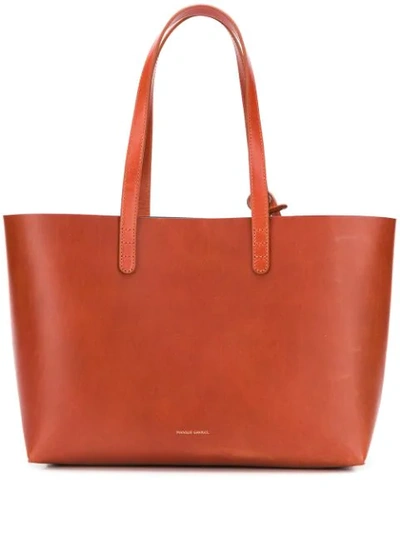 Shop Mansur Gavriel Small Tote In Brown