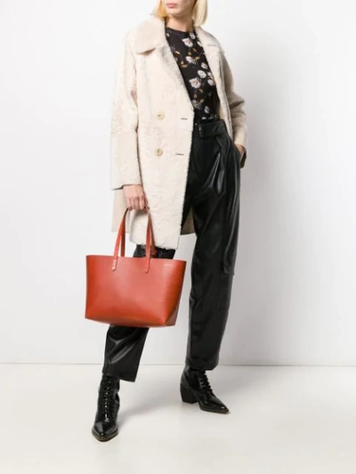 Mansur Gavriel Large Tote Bag In Brown