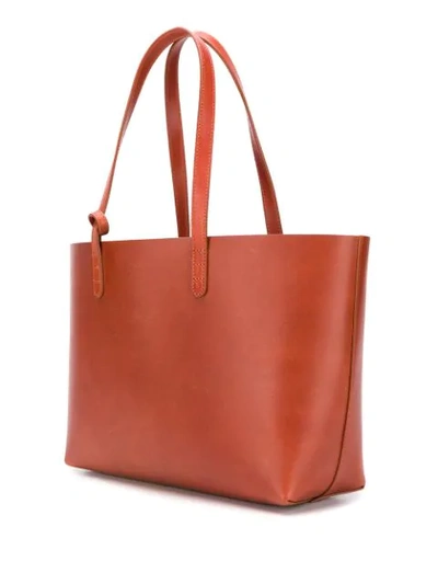 Shop Mansur Gavriel Small Tote In Brown