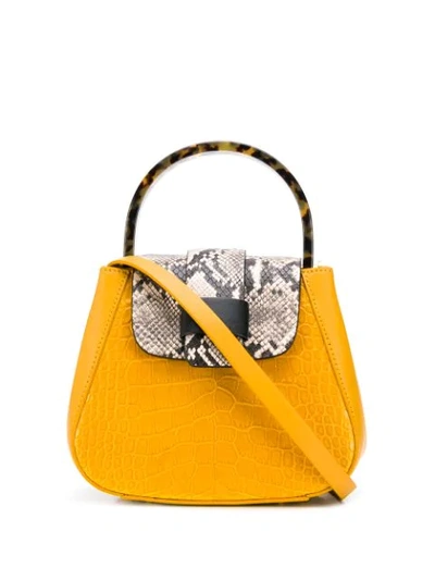 Shop Nico Giani Myria Tote Bag In Mustard
