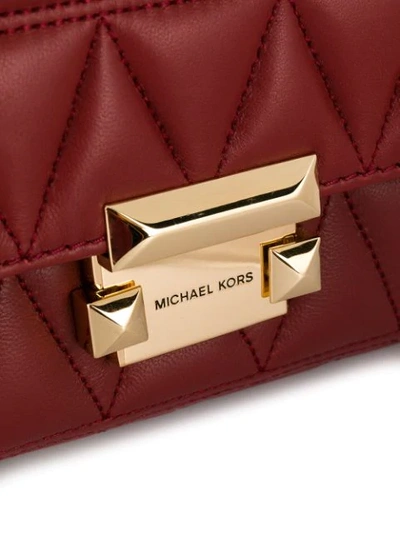 Shop Michael Kors Sloan Quilted-effect Shoulder Bag In 626 Brandy