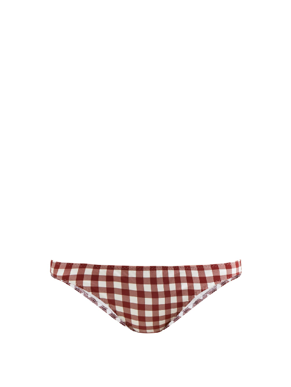 red and white gingham bikini
