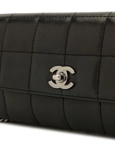 Pre-owned Chanel Choco Bar Shoulder Bag In Black