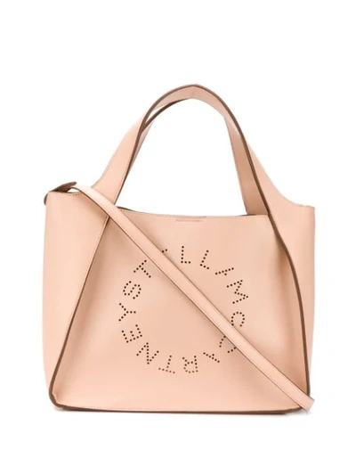 Shop Stella Mccartney Small Stella Logo Tote Bag In Neutrals