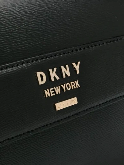 Shop Dkny Monogram Chain-strap Bag In Black