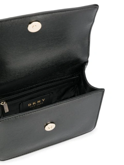 Shop Dkny Monogram Chain-strap Bag In Black