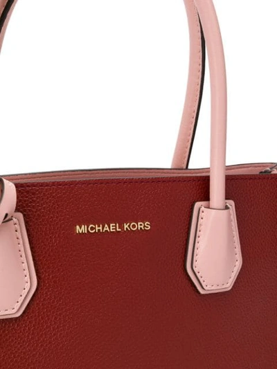 Shop Michael Michael Kors Mercer Tote Bag In Red