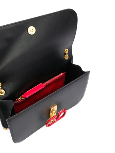 Shop Valentino Vlock Shoulder Bag In Black