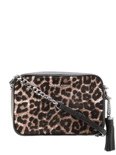 Michael Michael Kors Leopard Print Cross Body Bag In Brown | ModeSens