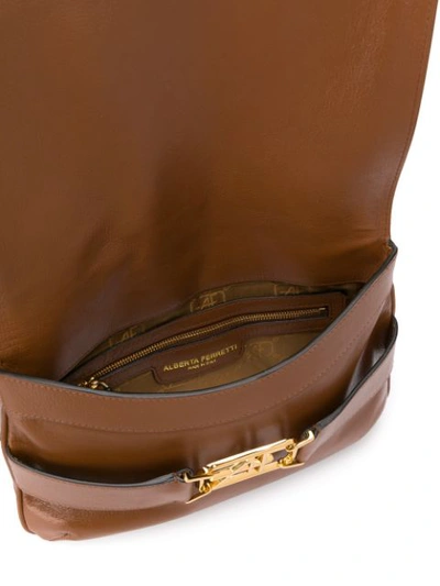 Shop Alberta Ferretti Cross-body Bag - Brown