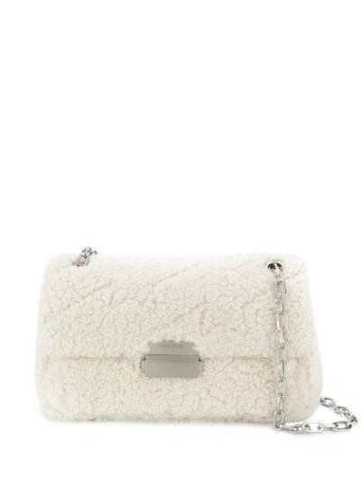 Shop Zadig & Voltaire Ziggy Textured Shoulder Bag In Naturel