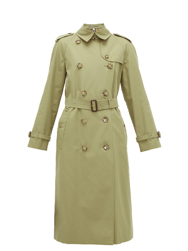 green burberry trench coat