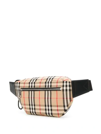 Shop Burberry Vintage Check Belt Bag In Neutrals