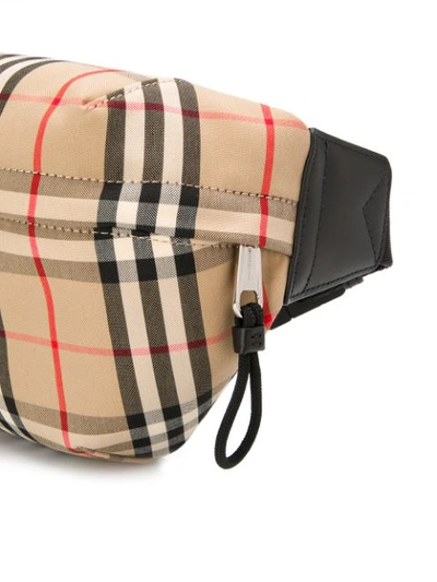 Shop Burberry Vintage Check Belt Bag In Neutrals