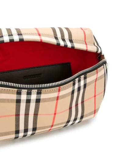 Shop Burberry Vintage Check Belt Bag In Neutrals