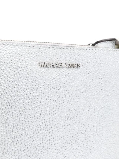 Shop Michael Michael Kors Chain Wallet Clutch In Grey