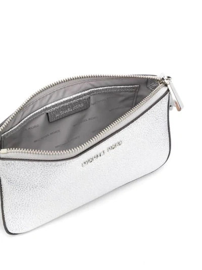 Shop Michael Michael Kors Chain Wallet Clutch In Grey