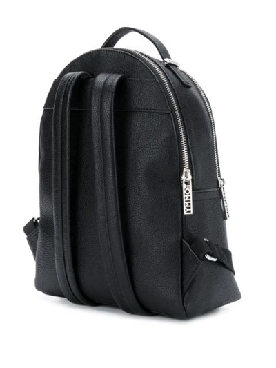 Shop Tommy Hilfiger Logo Plaque Backpack In Black