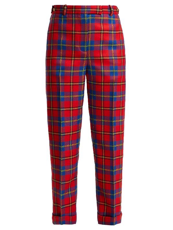 versace plaid pants
