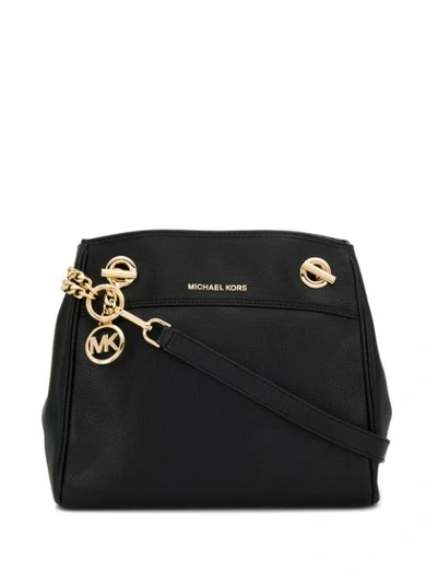 Shop Michael Michael Kors Textured Cross Body Bag In Black