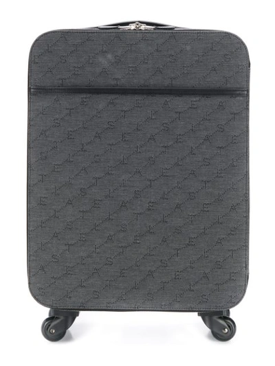 Shop Stella Mccartney All-over Logo Suitcase In Grey