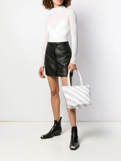 Shop Alexander Wang Roxy Quilted Tote In White