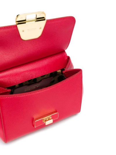 Shop Dolce & Gabbana Small Sicily Tote Bag In Red