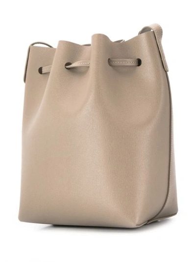 Shop Mansur Gavriel Mini Bucket Bag In Grey