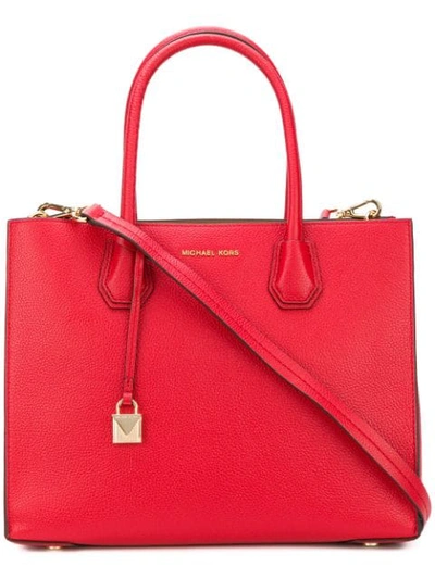 Shop Michael Michael Kors Mercer Extra-large Tote In Red