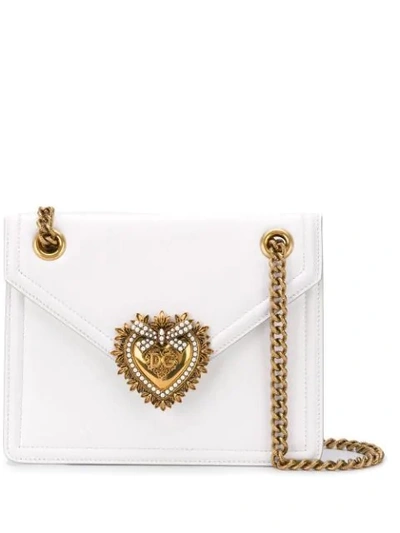 Shop Dolce & Gabbana Devotion Crossbody Bag In White
