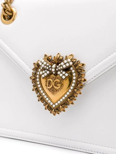 Shop Dolce & Gabbana Devotion Crossbody Bag In White