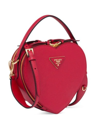 Shop Prada Odette Bag In Red