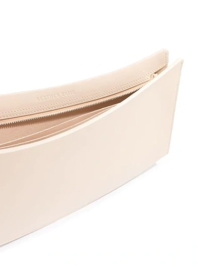 Shop Aesther Ekme Accordion Clutch In Neutrals