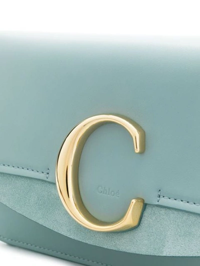 Shop Chloé C Clutch Bag In 44l Faded Blue