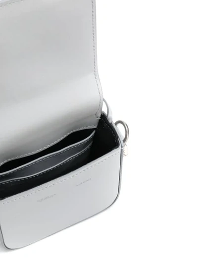 Shop Off-white Crystal-embellished Mini Bag In Silver