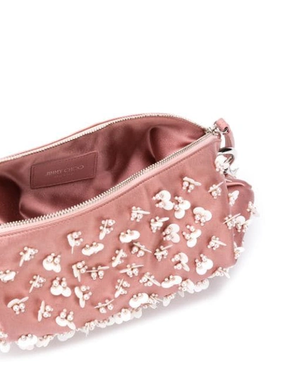 Shop Jimmy Choo Callie Pearl-embellished Bag In Pink
