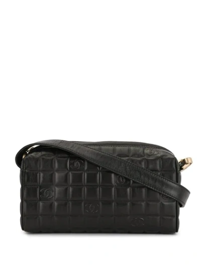 Pre-owned Chanel Choco Bar Icon Cc Logos Handbag In Black