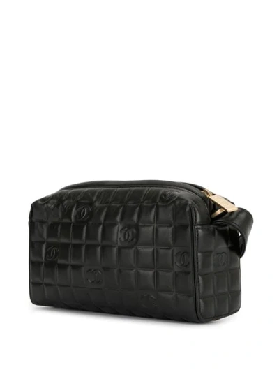 Pre-owned Chanel Choco Bar Icon Cc Logos Handbag In Black