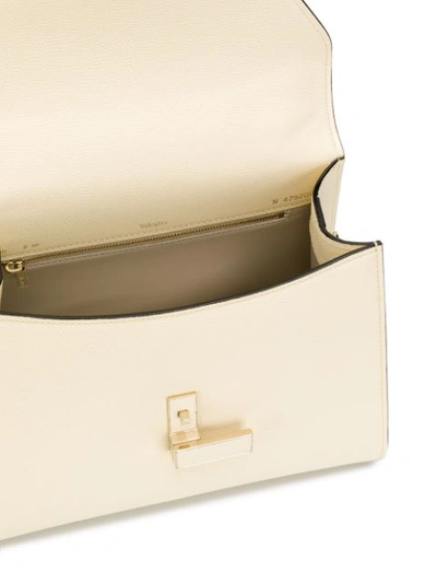 Valextra Iside Medium Textured-leather Shoulder Bag In White | ModeSens