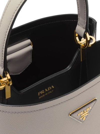 PRADA DOUBLE SAFFIANO手提包 - 灰色