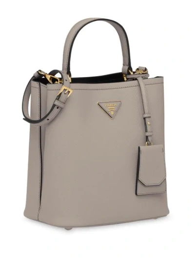 PRADA DOUBLE SAFFIANO手提包 - 灰色