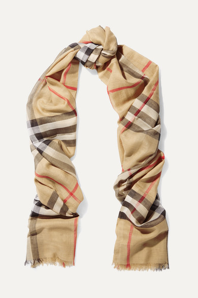 burberry tan plaid scarf