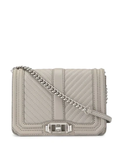 Shop Rebecca Minkoff Small Love Crossbody Bag In Grey