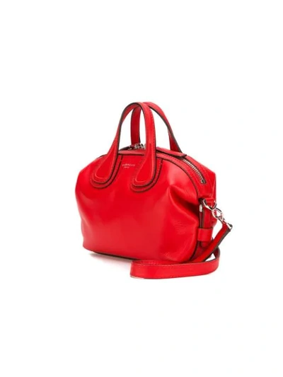 Shop Givenchy Micro Nightingale Tote In 610 Red